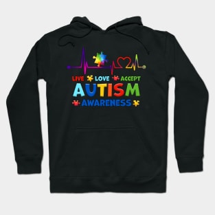 Puzzle Heart Autism Awareness Gift for Birthday, Mother's Day, Thanksgiving, Christmas Hoodie